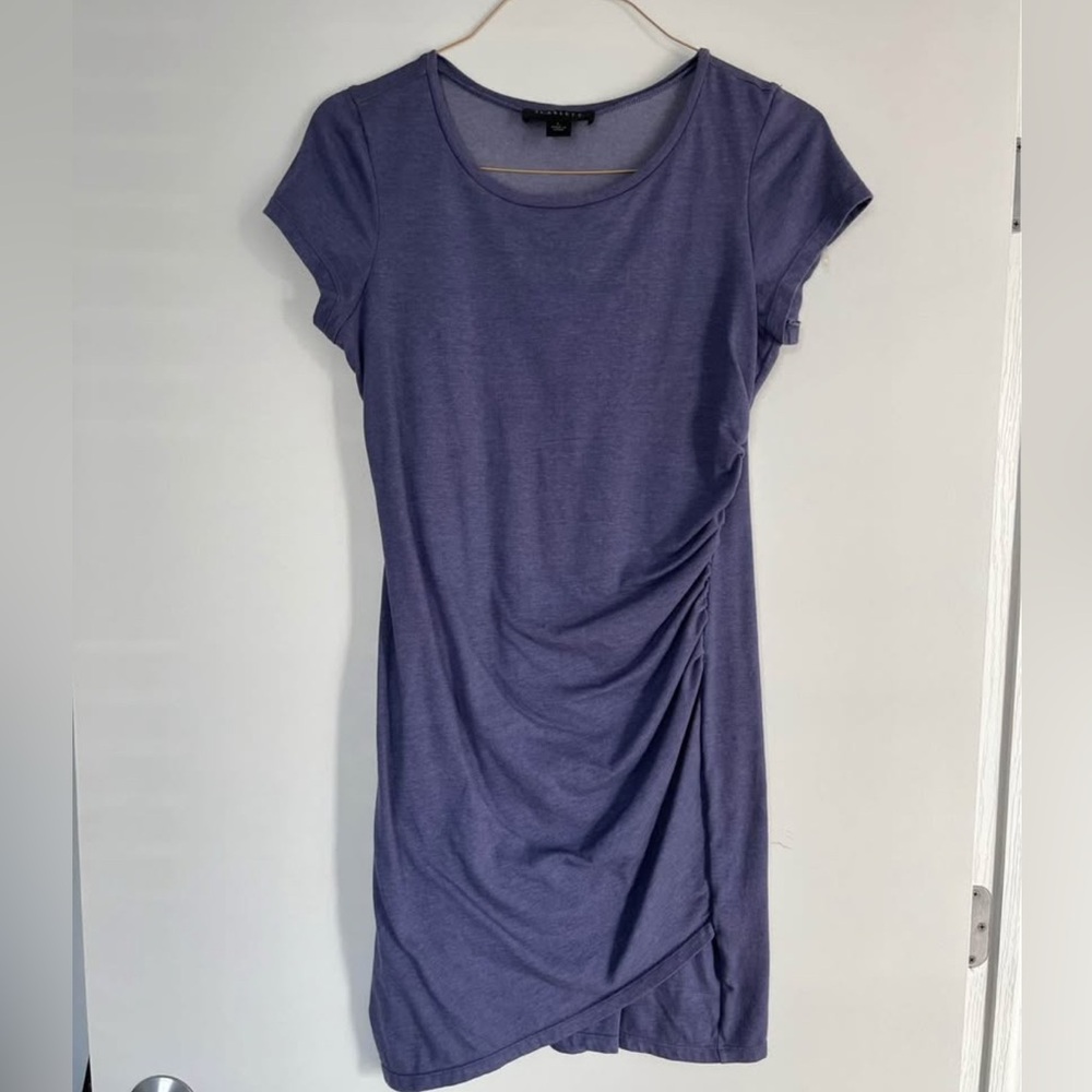 Women’s T.J. Maxx Purple Fitted Midi Dress Size Large Like New